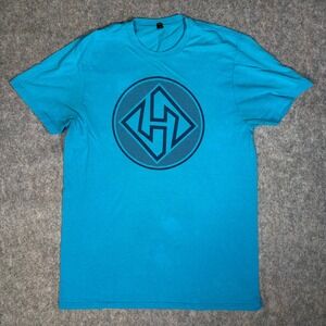 Hubboards Bodyboards T-Shirt Mens L Teal Blue Hubb Dubb Bodyboarding Concert Tee